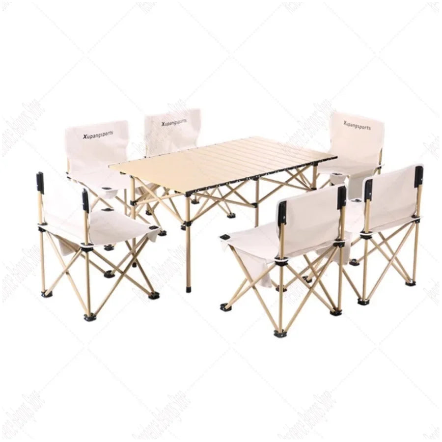 Outdoor Folding Table and Chair Portable Camping Picnic Barbecue Self Driving Tour Mesa Plegable Foldable Camping Picnic Table