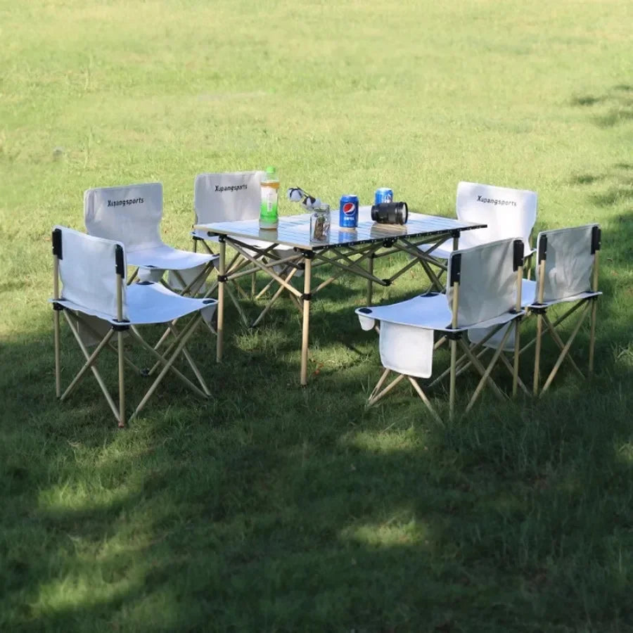 Outdoor Folding Table and Chair Portable Camping Picnic Barbecue Self Driving Tour Mesa Plegable Foldable Camping Picnic Table