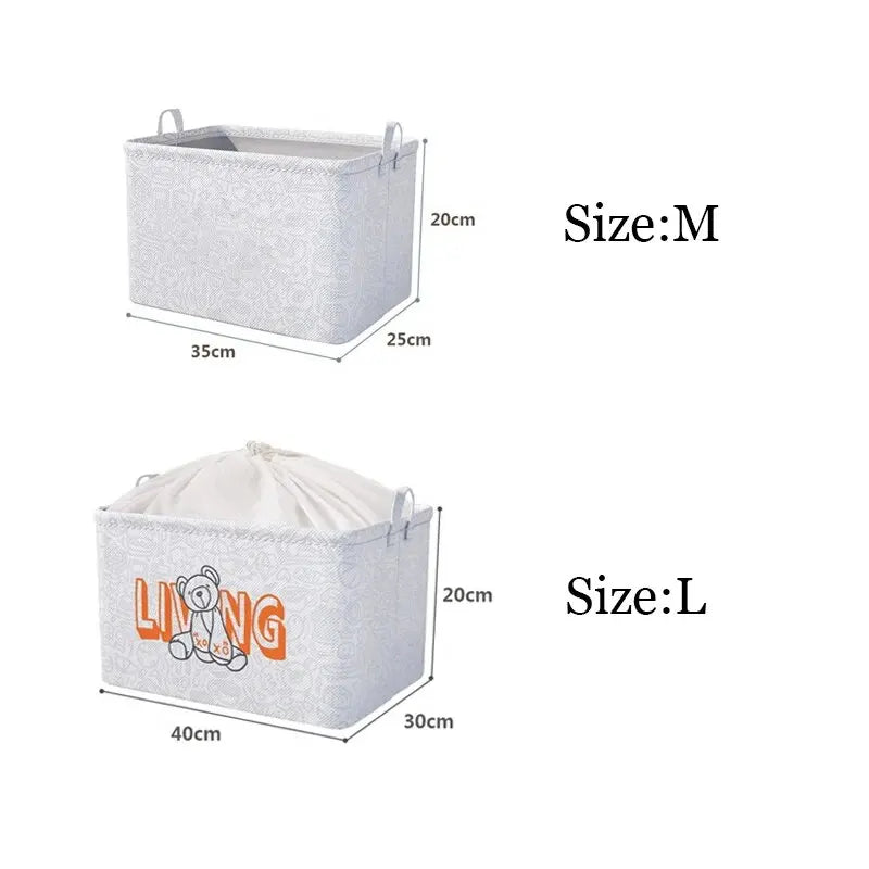 Household Storage Box Fabric Clothing Basket Thickened Frame Oversized Wardrobe Foldable Storage Bag