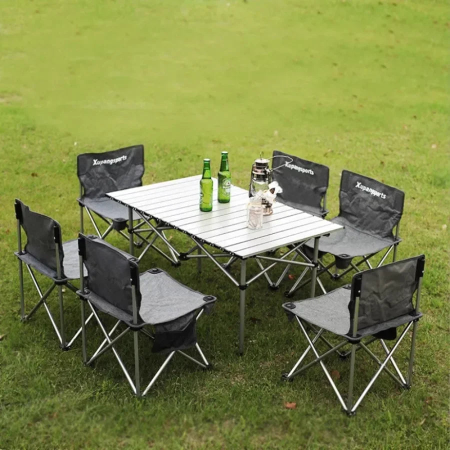 Outdoor Folding Table and Chair Portable Camping Picnic Barbecue Self Driving Tour Mesa Plegable Foldable Camping Picnic Table
