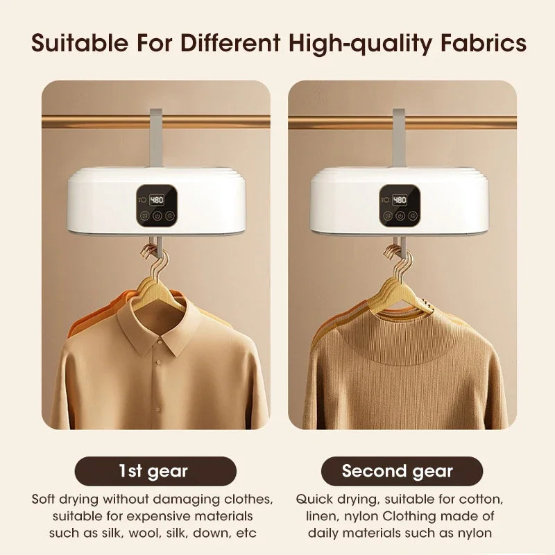 Multifunctional Dryer Electric Clothes Dryer Portable Compact Foldable Laundry Dryer Machine with Dryer Bag and Time Setting