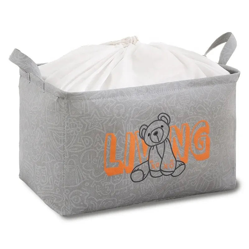 Household Storage Box Fabric Clothing Basket Thickened Frame Oversized Wardrobe Foldable Storage Bag