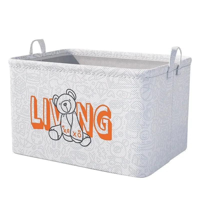 Household Storage Box Fabric Clothing Basket Thickened Frame Oversized Wardrobe Foldable Storage Bag