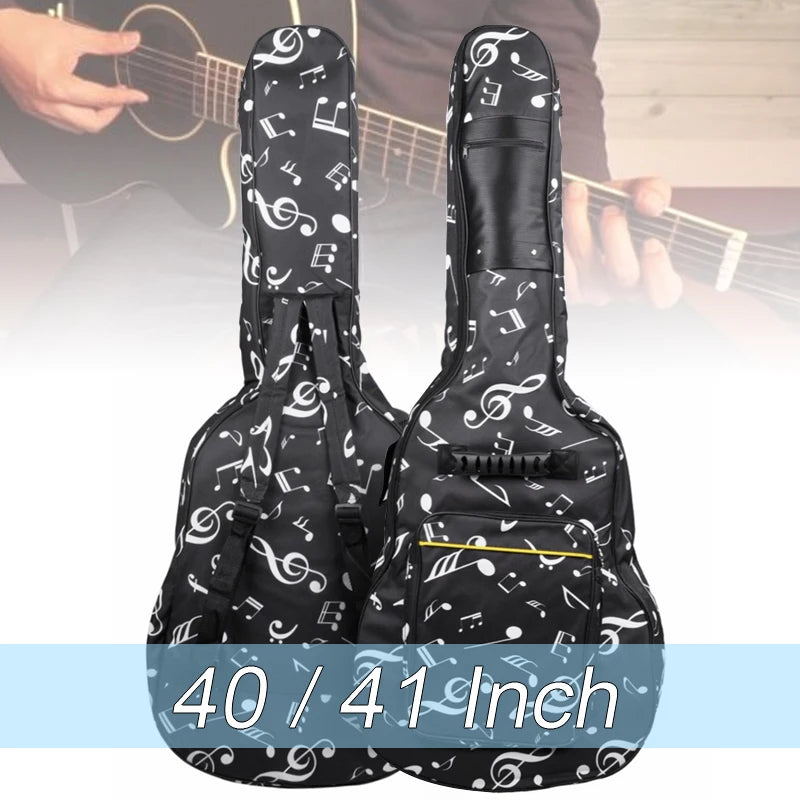 40 / 41 Inch Guitar Bag Carry Case Backpack 600D Oxford Acoustic Folk Guitar Gig Bag Cover with Double Shoulder Straps