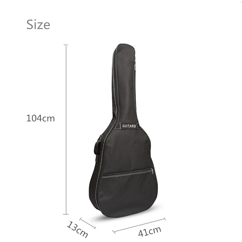 40 / 41 Inch Guitar Bag Carry Case Backpack 600D Oxford Acoustic Folk Guitar Gig Bag Cover with Double Shoulder Straps