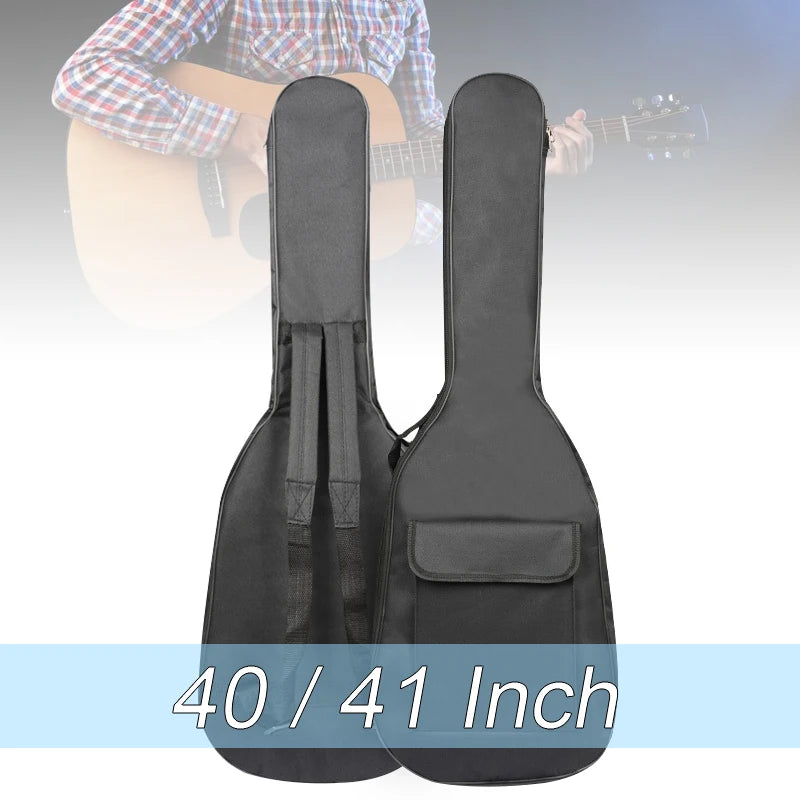40 / 41 Inch Guitar Bag Carry Case Backpack 600D Oxford Acoustic Folk Guitar Gig Bag Cover with Double Shoulder Straps