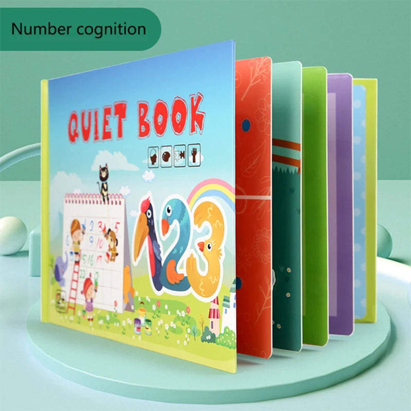 Montessori Baby Busy Book My First Quiet Book Paste Early Learning Education Toy Children Matching Game Toys for Kids 1 2 3 Year