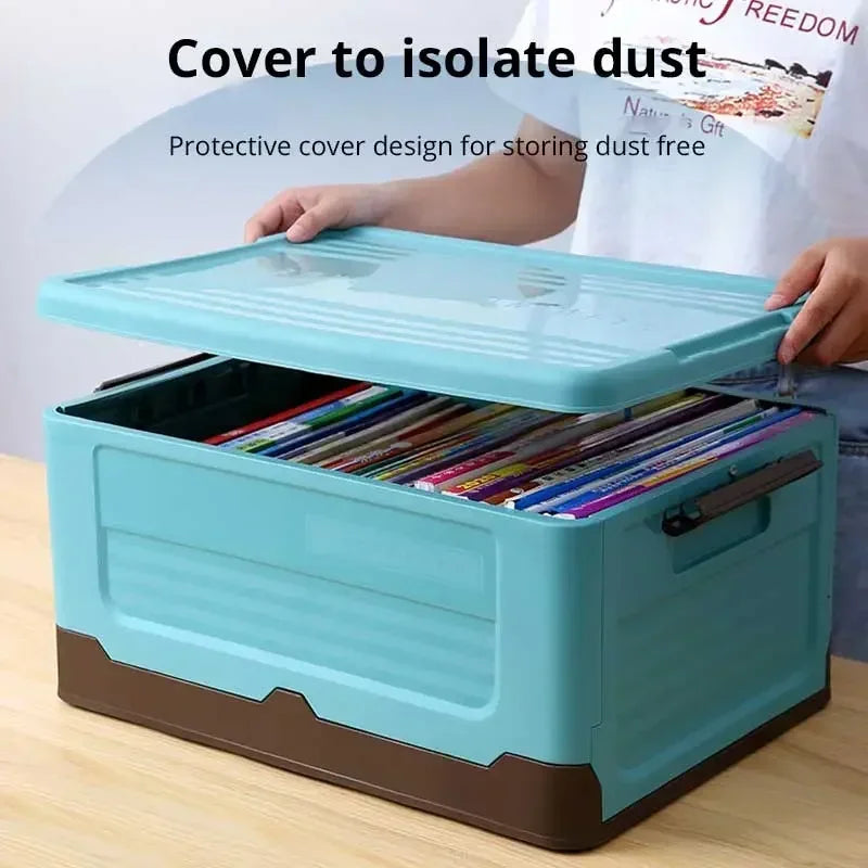 1PC Foldable Storage Box for Closet Large Capacity Toys Clothes Snacks Books Shoes Plastic Box for Home Car