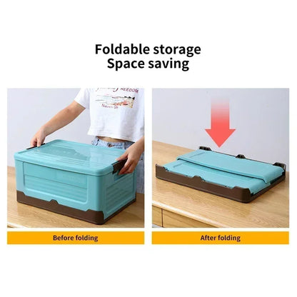 1PC Foldable Storage Box for Closet Large Capacity Toys Clothes Snacks Books Shoes Plastic Box for Home Car